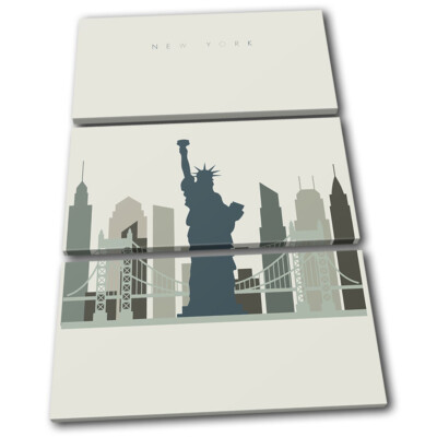 New York NYC USA Landmark Skyline City TREBLE Leinwand Kunst Bild drucken