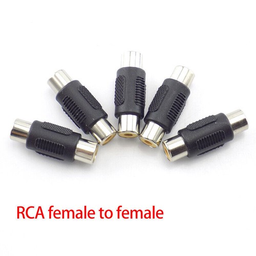 Rca dual Male to male Plug CCTV Audio Connector 2/10X female to female Coupler - Picture 2 of 7
