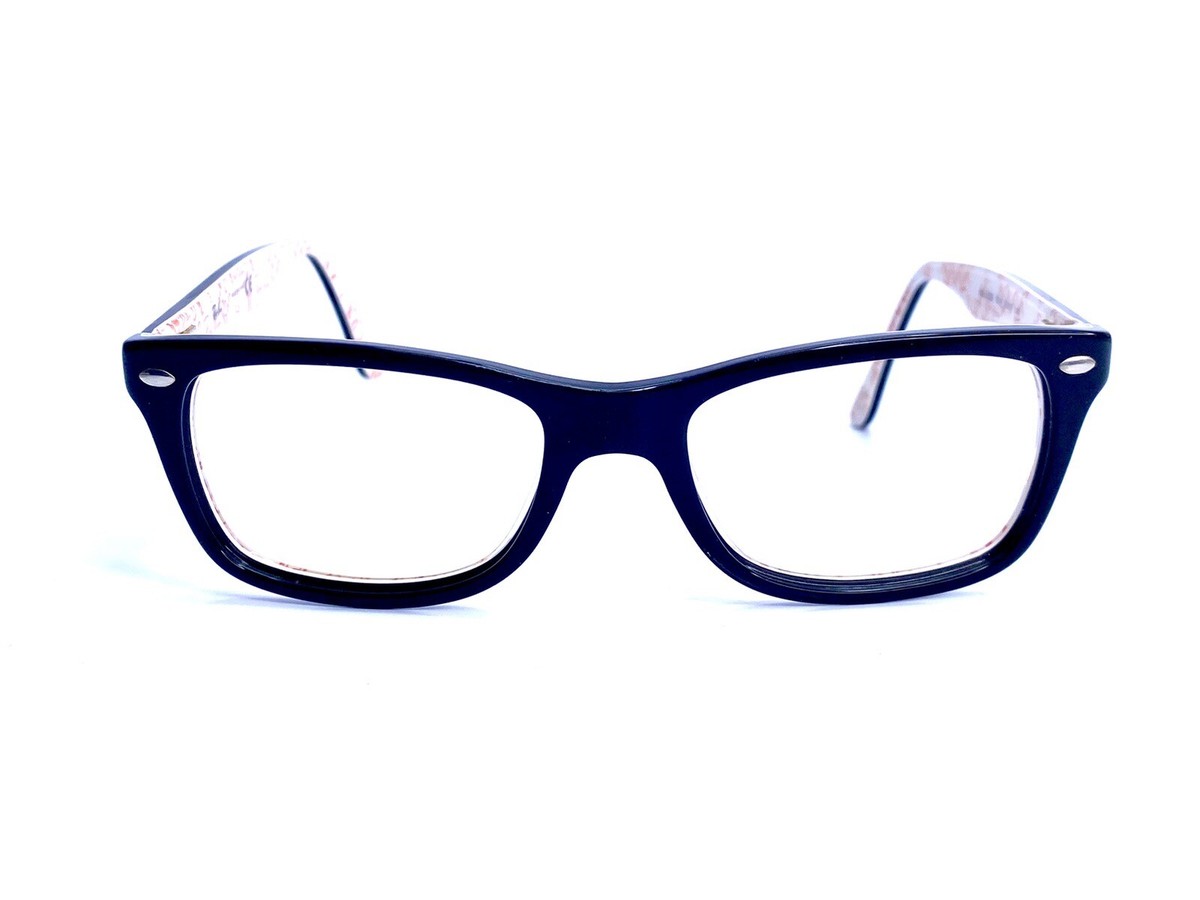 RayBan Black Red Interior Wayfarer Glasses Flex Temples RB 