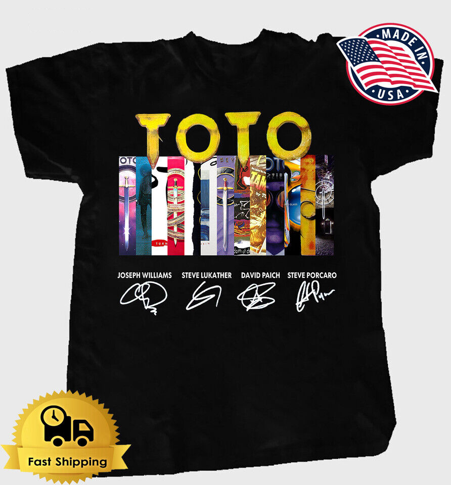 Toto Band Members Signature Concert Short Sleeve Unisex Tee Cotton