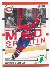 SHAYNE CORSON 1990-91 SCORE CARD NEAR MINT CONDITION