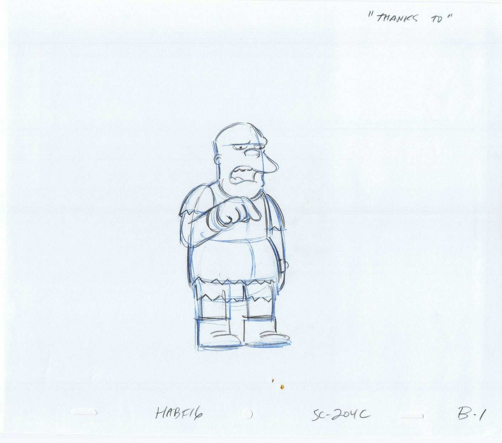 Simpsons Kearney Zzyzwicz Original Art w/COA Animation Pencils HABF16