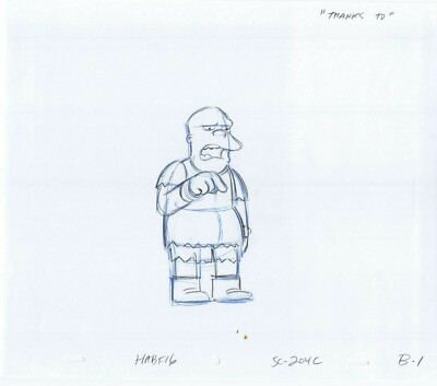 新品未開封 The Simpsons KEARNEY 小学校 Simpsons Kearney Zzyzwicz Original Art w/COA Animation Pencils