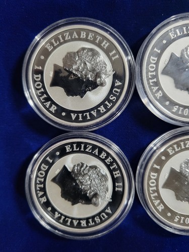 ๐(6) Australia Perth Mint Silver 1 oz coins (Kookaburra/Koala) 2014, 2015, 2016 - Picture 7 of 7
