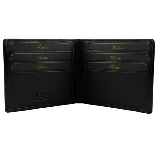 Mens Top Quality Leather Bi-Fold Wallet by Golunski; Retro Camper Van Gift Boxed - Picture 3 of 3
