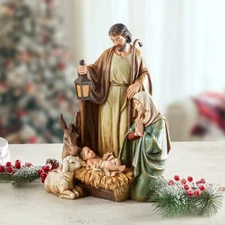 Lamb Of God Nativity Statue 14-1/2''H Holy Family Figurine Nativity Figurine
