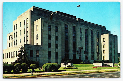 VINTAGE OLD ANTIQUE POSTCARD MACON COUNTY COURT HOUSE BUILDING DECATUR ILLINOIS