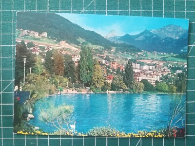 sf430 CPM circa 1978 Montreux Bay of Clarens and rock of Naye tooth of Jaman