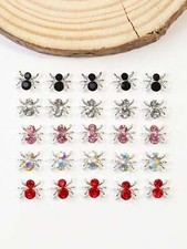 25pcs/pack Spider Nail Art Decorations In 5 Colors Nail Art Charms Manicure