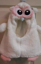 NWT Kids OWL HAT One Size White Pink Great Costume Idea Halloween Play Prop