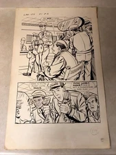 Car 54 #5 original comic art SPLASH tv show comic GWYNNE bank robbery 1963 DELL