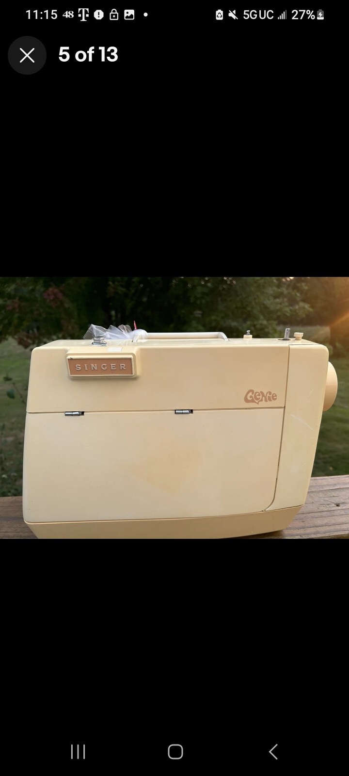 VTG Singer 353 Genie Sewing Machine 1970s Works Great w/ Manuel eBay