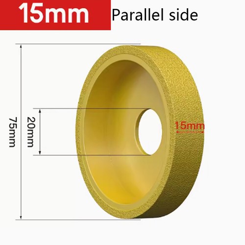 10-30mm Wet and dry Vacuum Brazed Diamond Grinding Wheel Demi Bullnose Edge Tool - Picture 29 of 39