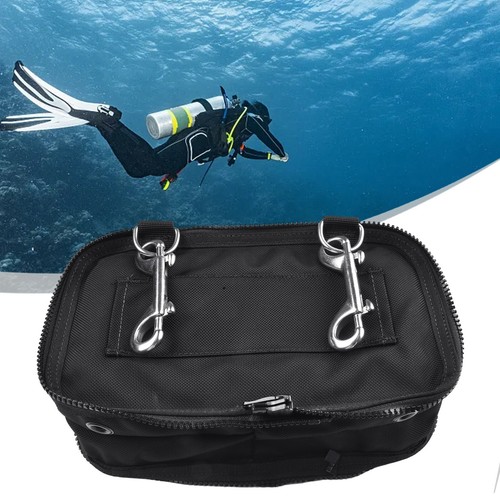 Scuba Diving BCD Side Mount Storage Pocket Sidemount Pouch Bag With Snap Hook - Picture 10 of 22