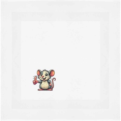 Baumwollserviette/Essenstuch ''Süße Ratte Daumen hoch'' (NK00048336)