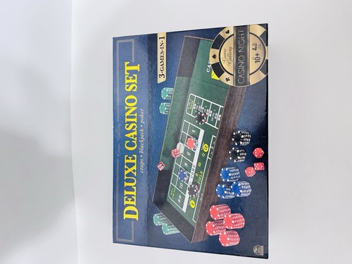 Game Gallery Deluxe Casino Set - Craps, Blackjack, Poker. SEALED Free Shipping - Picture 5 of 5