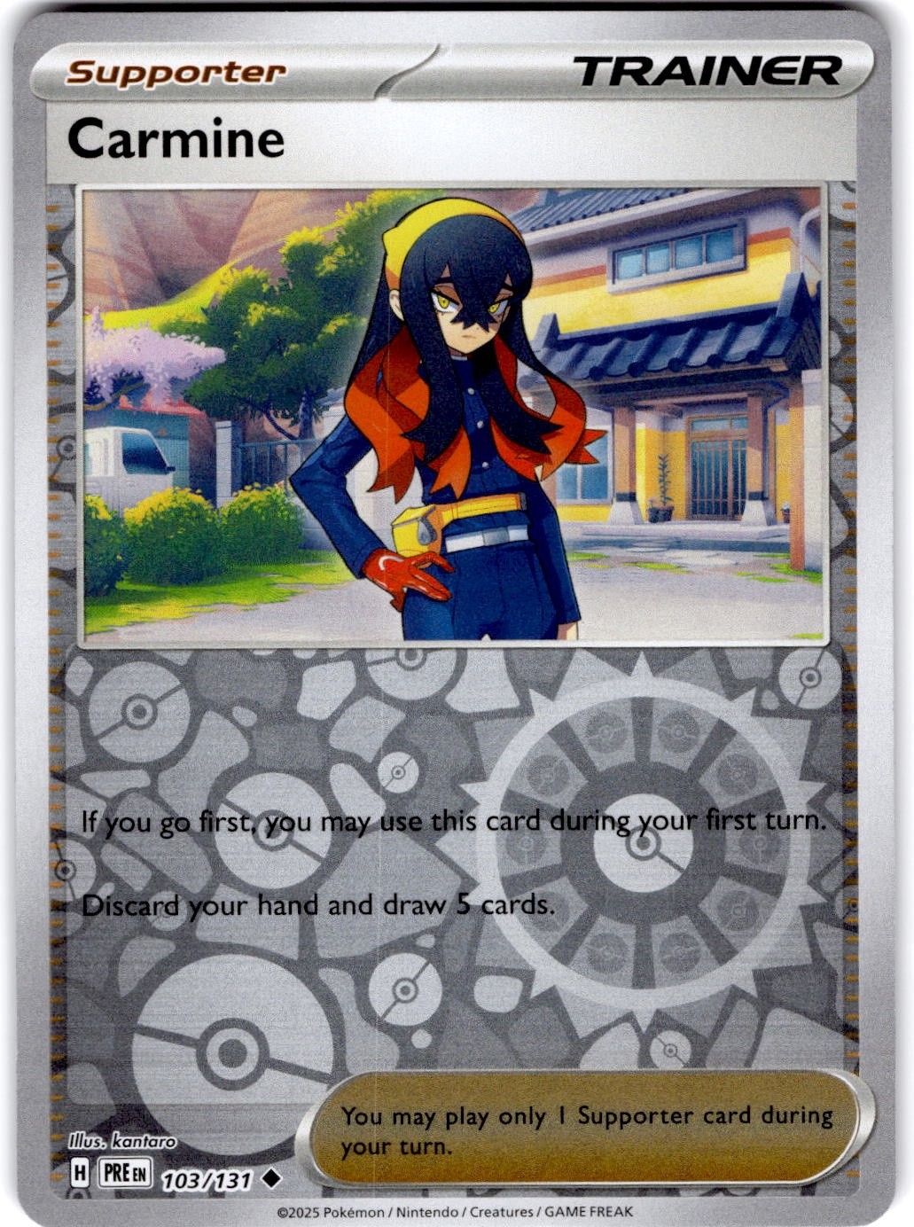 Pokemon Carmine Prismatic Evolutions 103/131 Reverse Holo Near Mint English