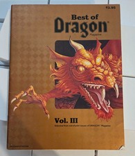 Vintage TSR Dragon Magazine Best of Vol 1/2  Vol 3  1979 1983  LOT of 2 
