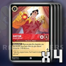 Gaston Arrogant Showoff 129 Common x4 Reign of Jafar Disney Lorcana