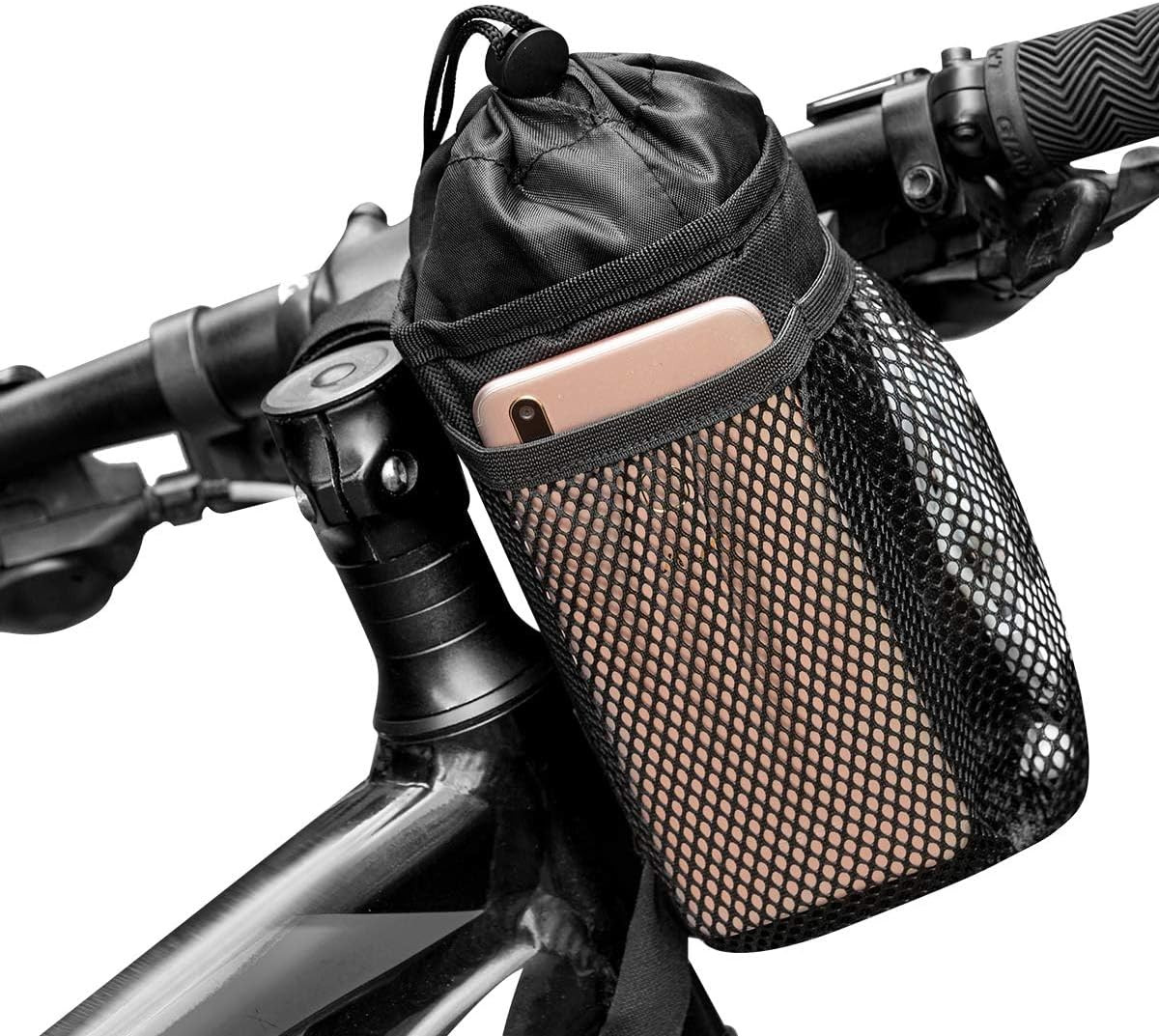 Bike Water Bottle Holder Bag Insulated Cup Phone Storage Handlebar Mount - US