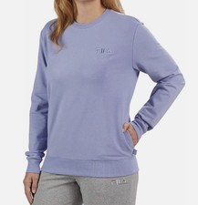 NWT Fila Women's French Terry Long Sleeve Sweatshirt Purple - size M