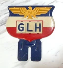 Vintage WW2 Era Red~White~Blue Eagle ~ License Plate Topper Patriotic Military