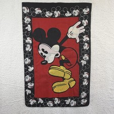 Vintage Disney Mickey Mouse Pillowcase Standard 20x30 Red Black Allover Print