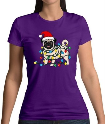 Pug Christmas christmas Dog - Womens T-Shirt - Xmas Dogs Breed Love Cute Pugs