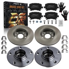 Bremsscheiben Beläge Radnabe L&R Hinten  For VW Golf 5 6 Jetta Passat A3 Octavia