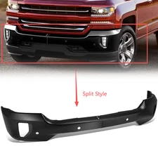 Steel Front Bumper Face Bar For 2016-2018 Chevy Silverado 1500 W/ Sensor Holes