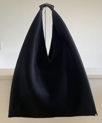 MM6 Maison Margiela メッシュエコバッグ ブラック MM6 Maison Margiela Japanese Tote Bag Mesh Medium (19.3×21.3