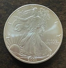 2001 AMERICAN EAGLE COIN 1 Oz .999 Fine Silver Better Date