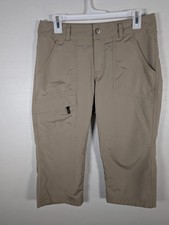 Columbia Pants Womens 6 Khaki Omni-Shield Capri Hiking Outdoor Stretch Fishing