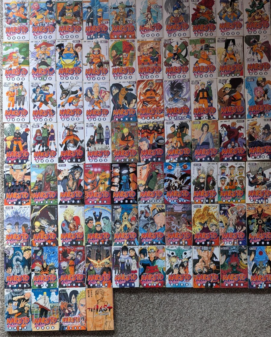Naruto Vol.1-72 set completo Manga Comics Masashi Kishimoto versión japonesa