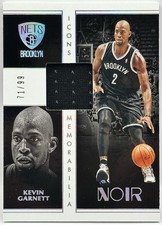 2019-20 Panini Noir - Icons Memorabilia Kevin Garnett #IM-KGN /99 (MEM)