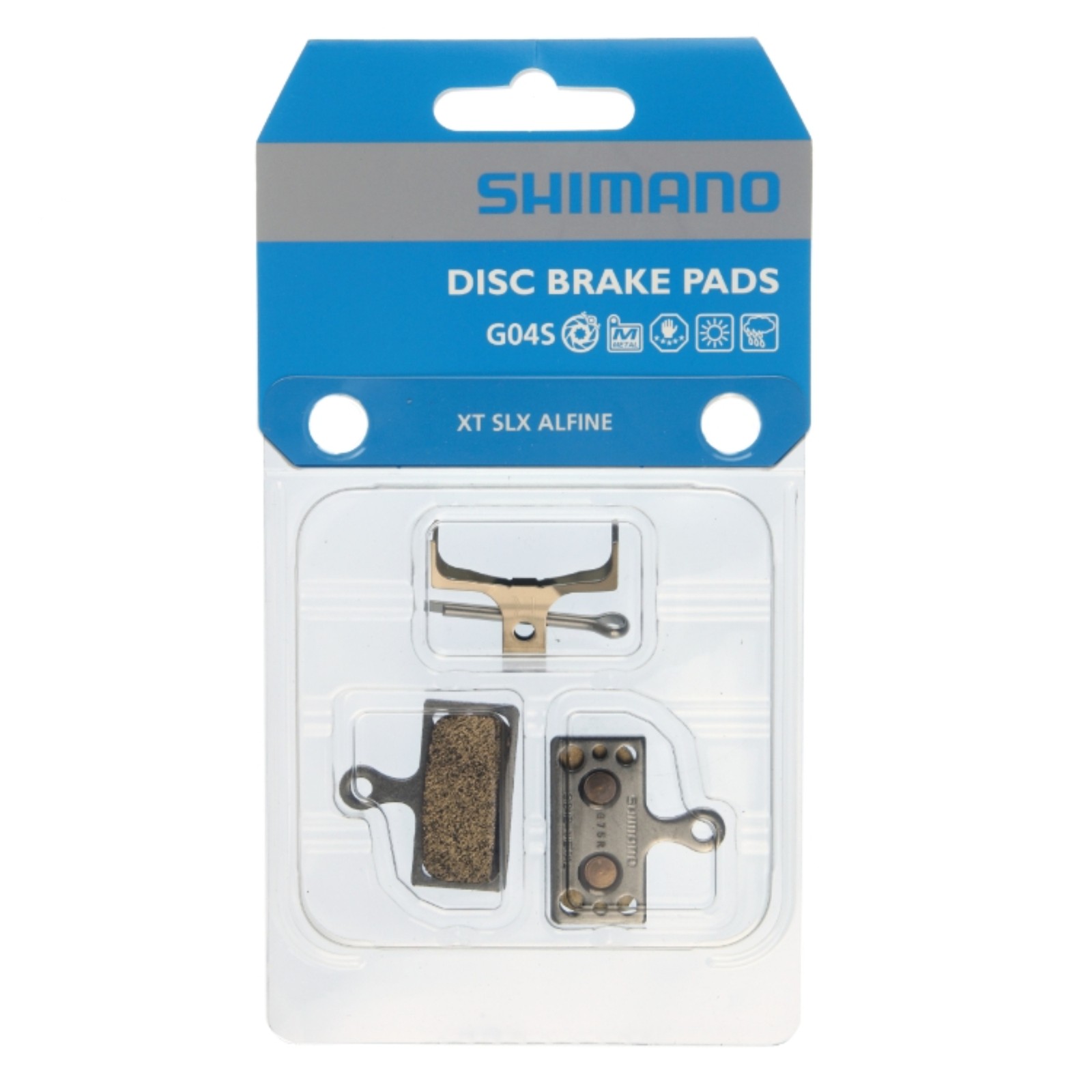 Shimano G04S Sintered Disc Brake Pads For 2 Piston Callipers