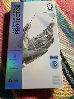 Benks GlassWarrior Sapphire Coating Screen Protector 4 iPhone 16/15/14 Pro Read