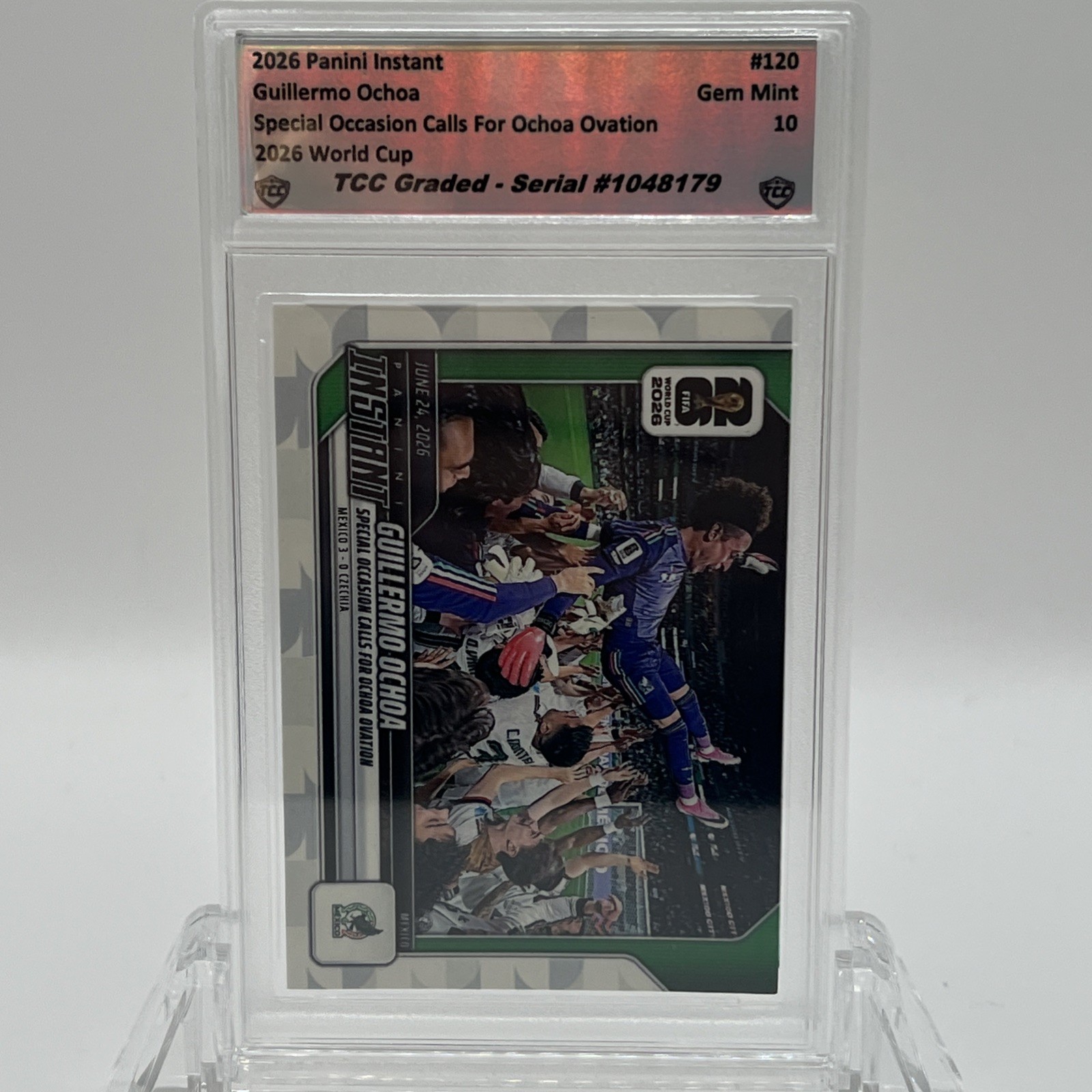 2026 Panini Instant World Cup Guillermo Ochoa TCC Graded Gem Mint 10 view 2