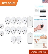 Universal Compatibility 14 PCS EMS/TENS Replacement Pads - Snap-On Electrode Set