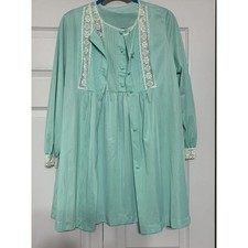 Vintage 1960's Union Made Nightie / Nightgown  Robe Set Sz M Nylon READ 
