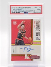 TRAE YOUNG 2018-19 CONTENDERS UP AND COMING ROOKIE RC AUTO /199 PSA 9 Q6438