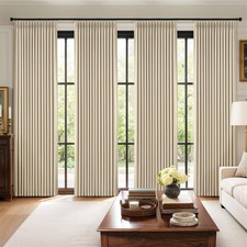 Curtains 40 W x 84 L Pinch Pleated Blackout Linen Pack of 4 MIULEE Long Panel