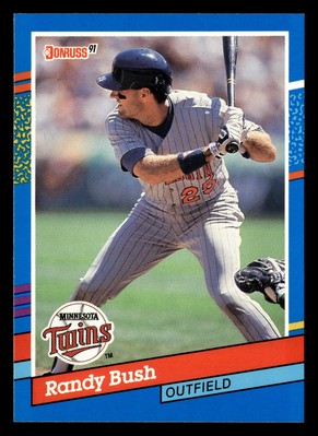 Randy Bush 1991 Donruss #382c Minnesota Twins FREE SHIPPING *089