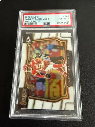 2022 Panini Select Patrick Mahomes II White Prizm /35 PSA 10 GEM MINT #482