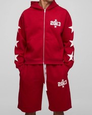 Oversized Boxy Star Short Hooded Zip tracksuit