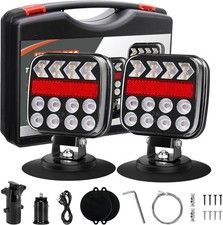 Wireless Trailer Lights, Adjustable Magnetic LED Trailer Lights with Reflectors