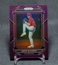 Griff McGarry Purple Holo /99 Prospect Rookie 2023 Panini Prizm Card 41 Phillies