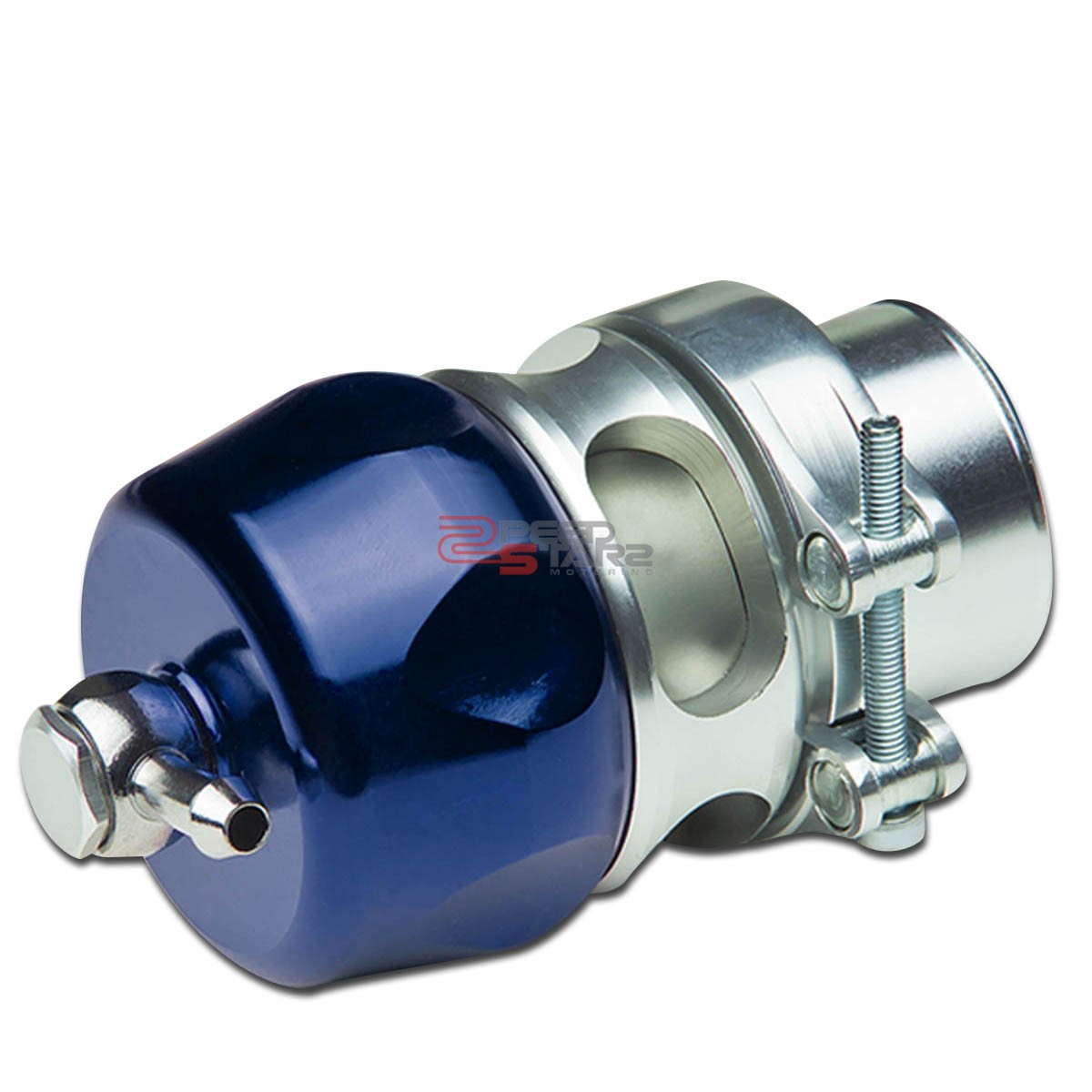 38MM ALUMINUM BLUE TURBOCHARGER VEE PORT BLOW OFF VALVE+VBAND