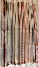 Vintage Handmade Rag Rug 23”x38" colorful