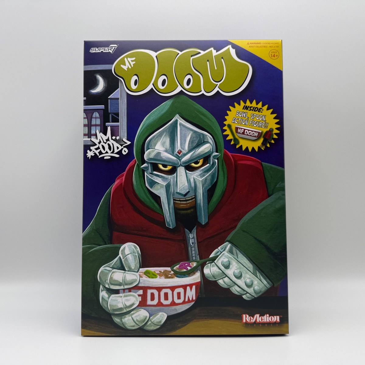 Super7 MF DOOM Mmm…Food ReAction Figure Cereal Bowl Spoon Box Set